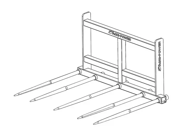 Pic bottes ap 1400 5 dents ø42 longueur 1200 percees sans attelage Bon Marché