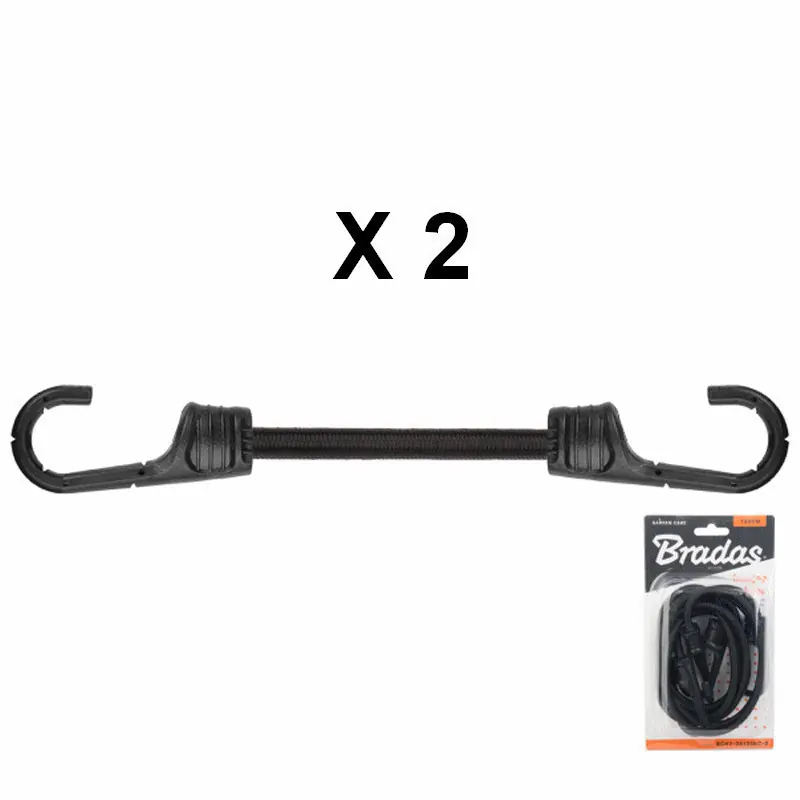 Lot de 2 tendeurs élastiques 1.2m ø 8mm crochet métal renforcé PVC Top Vente