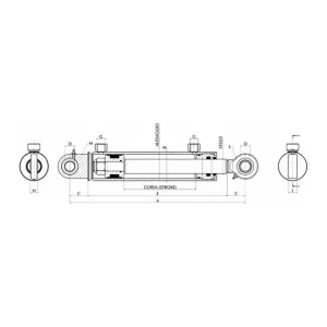 Meilleur Choix VERIN 60X35X750 AVEC ROTULES INDUSTRIELLES