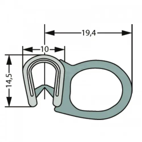 Commander Maintenant Joint de porte (vendu au mètre) - Mercedes-Benz - Trac 700, 800, 900, 1000, 1100, 1300, 1400, 1500, 1600, 1800