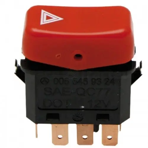 Commutateur - feux de détresse - Mercedes-Benz - Trac 700, 800, 900, 1000, 1100, 1300, 1400, 1600, 1800, U407, U417, U427, U437 Quantité Limitée