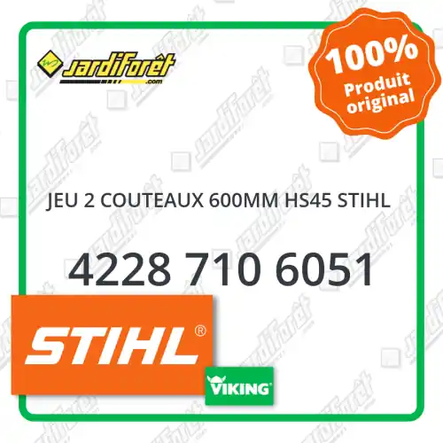 Solde Jeu de couteaux 600mm pour taille-haie STIHL HS 45 (4228 710 6051)