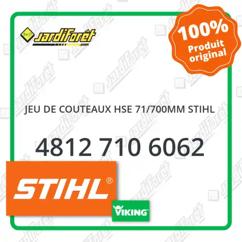 Jeu de couteaux 700mm pour taille-haie STIHL HSE71 (4812 710 6062) Affaire À Saisir