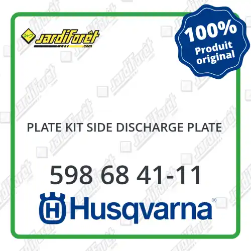 Meilleure Vente Plate kit side discharge plate Husqvarna - 598 68 41-11