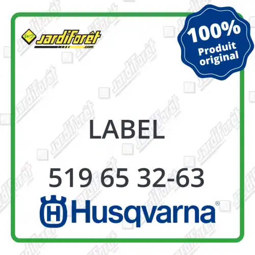 Nouvel Arrivage Label Husqvarna - 519 65 32-63