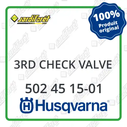 3rd check valve Husqvarna - 502 45 15-01 Prix Cassé