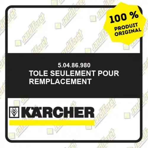 Réduction Tole seulement pour remplacement Karcher 50486980